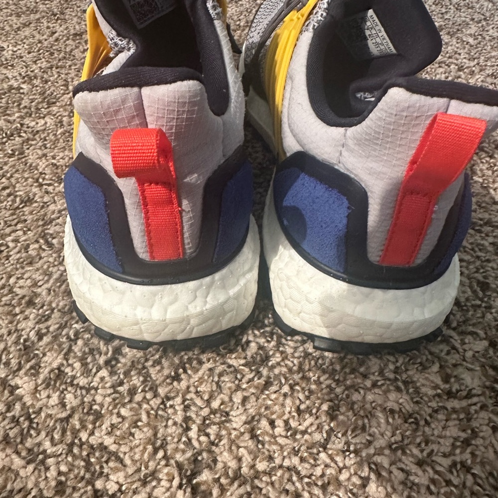 Adidas Men's Blue and Yellow Athletic Shoes - Picture 6 of 10